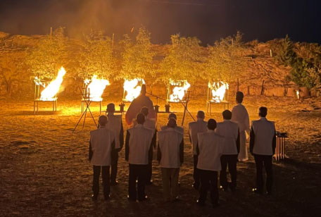 白濱神社例大祭の篝火
