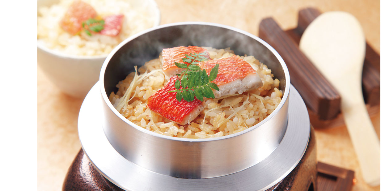 ホテル伊豆急の料理　金目鯛の釜飯