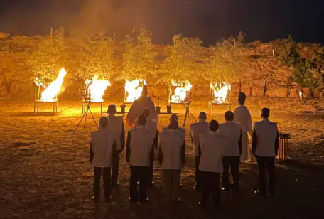 白濱神社例大祭の篝火